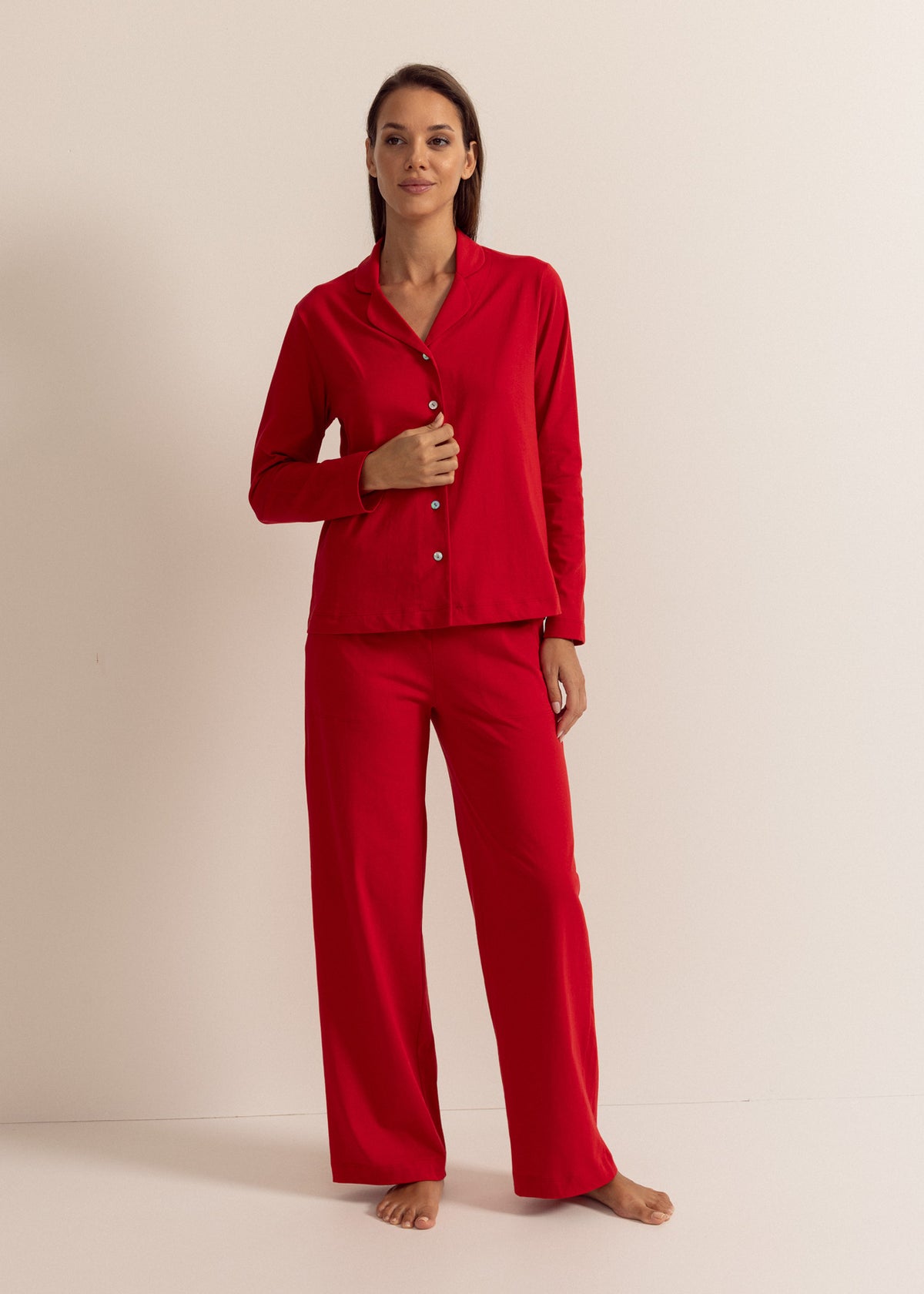 Pijama Damă Checks Bumbac