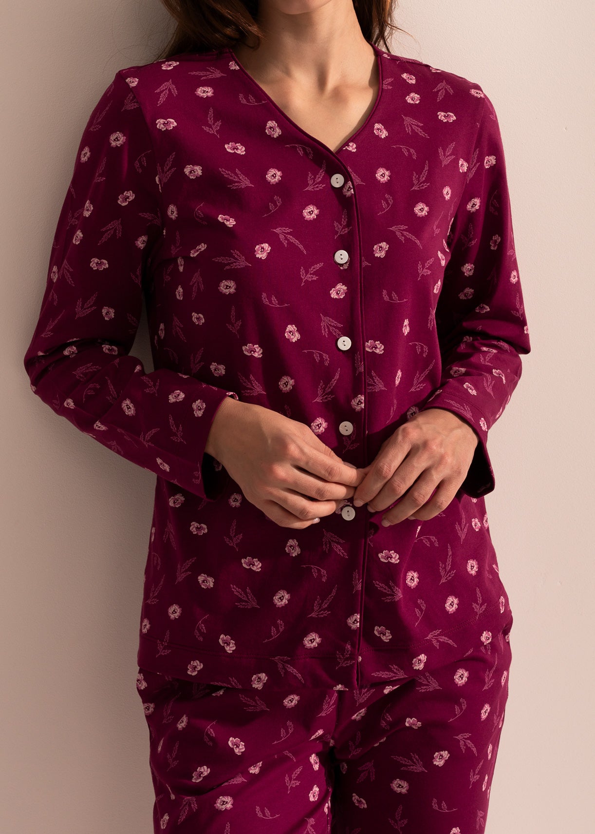 Pijama Damă Malena Bumbac TWIN mov