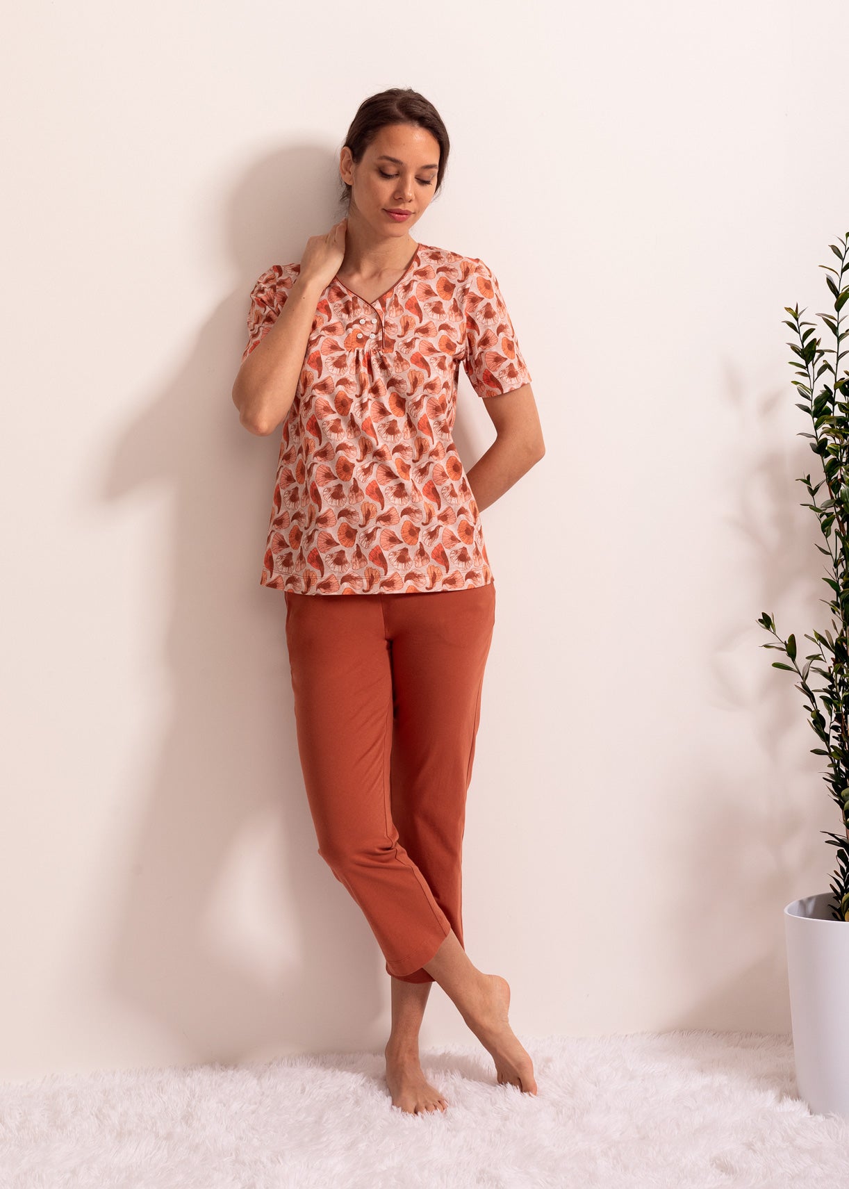 Pijama Damă Malena Bumbac TWIN