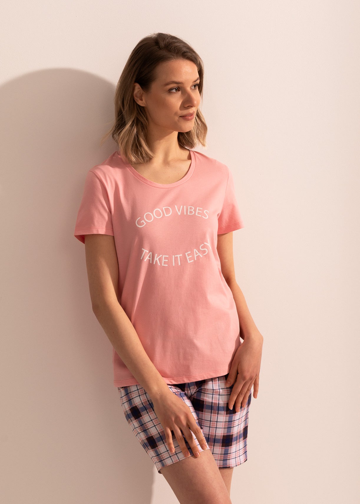 Pijama Damă Tartan Bumbac TWIN