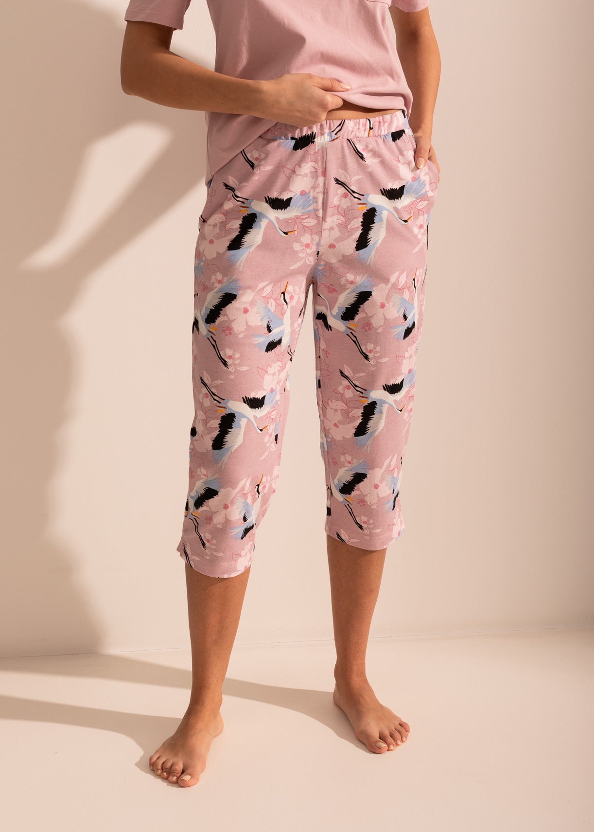 Pijama Damă Wild Birds Bumbac