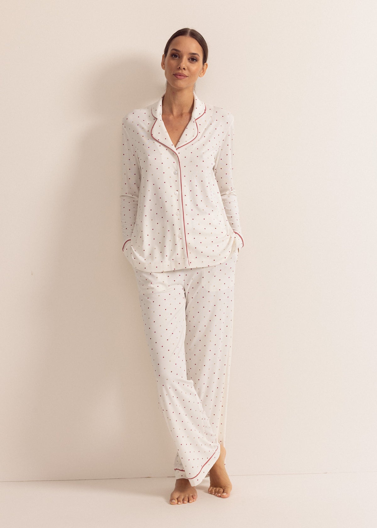 Pijama Beatrice Dots Viscoză
