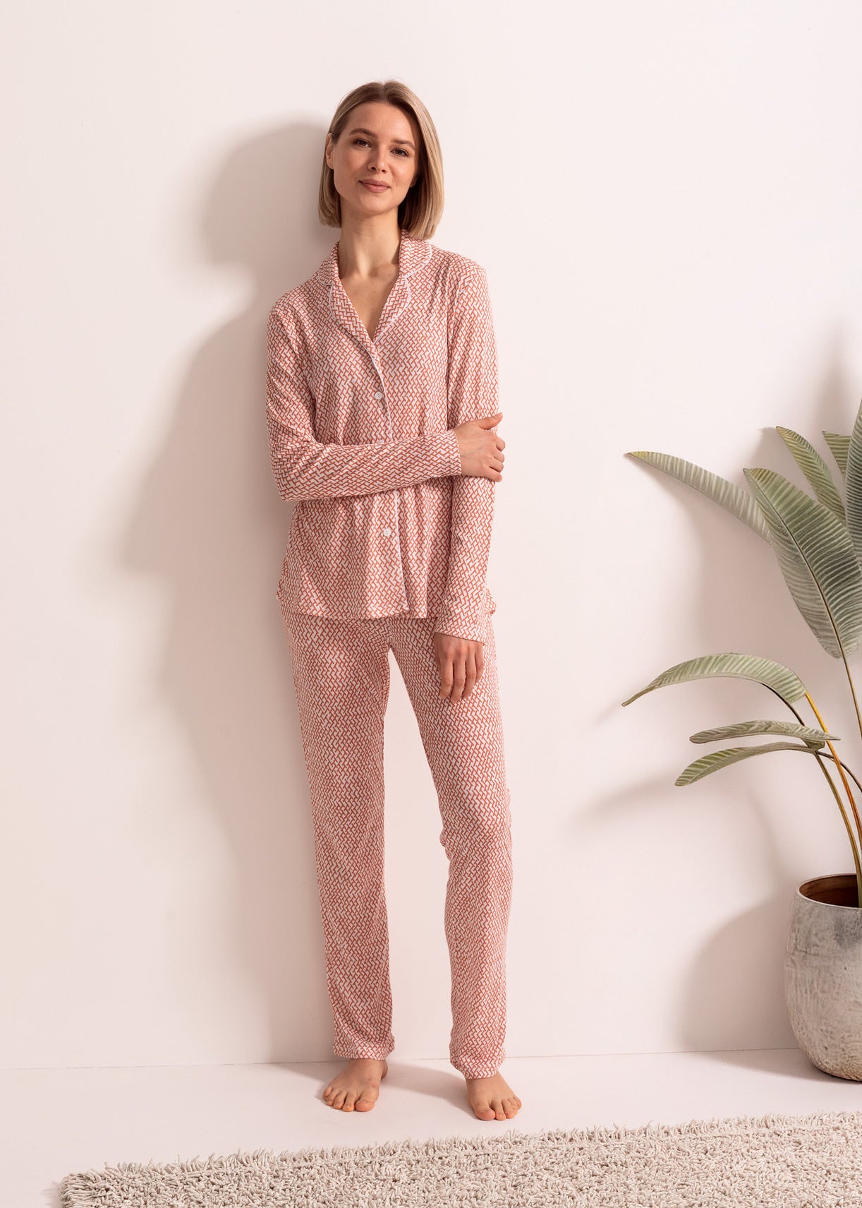 Pijama Descheiată Damă Ana Modal