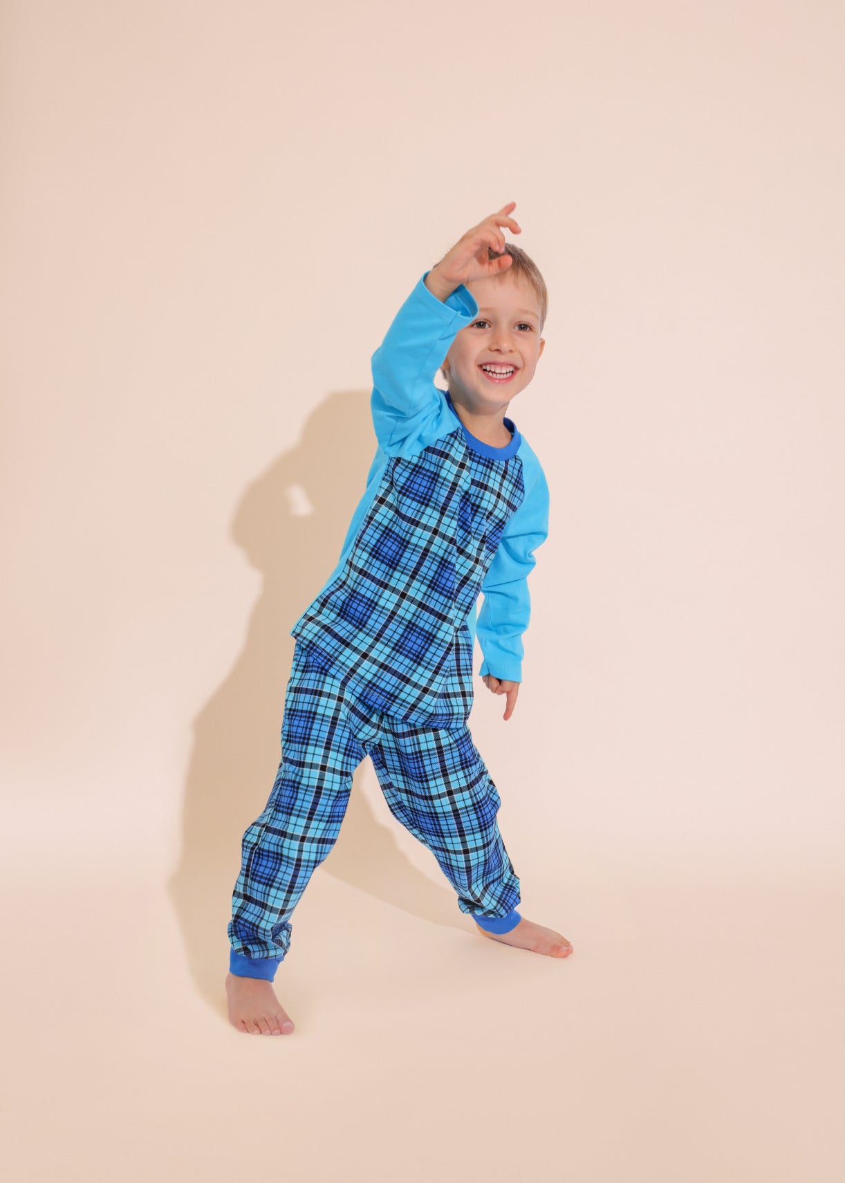 Pijama lungă Băieți Tartan Bumbac TWIN
