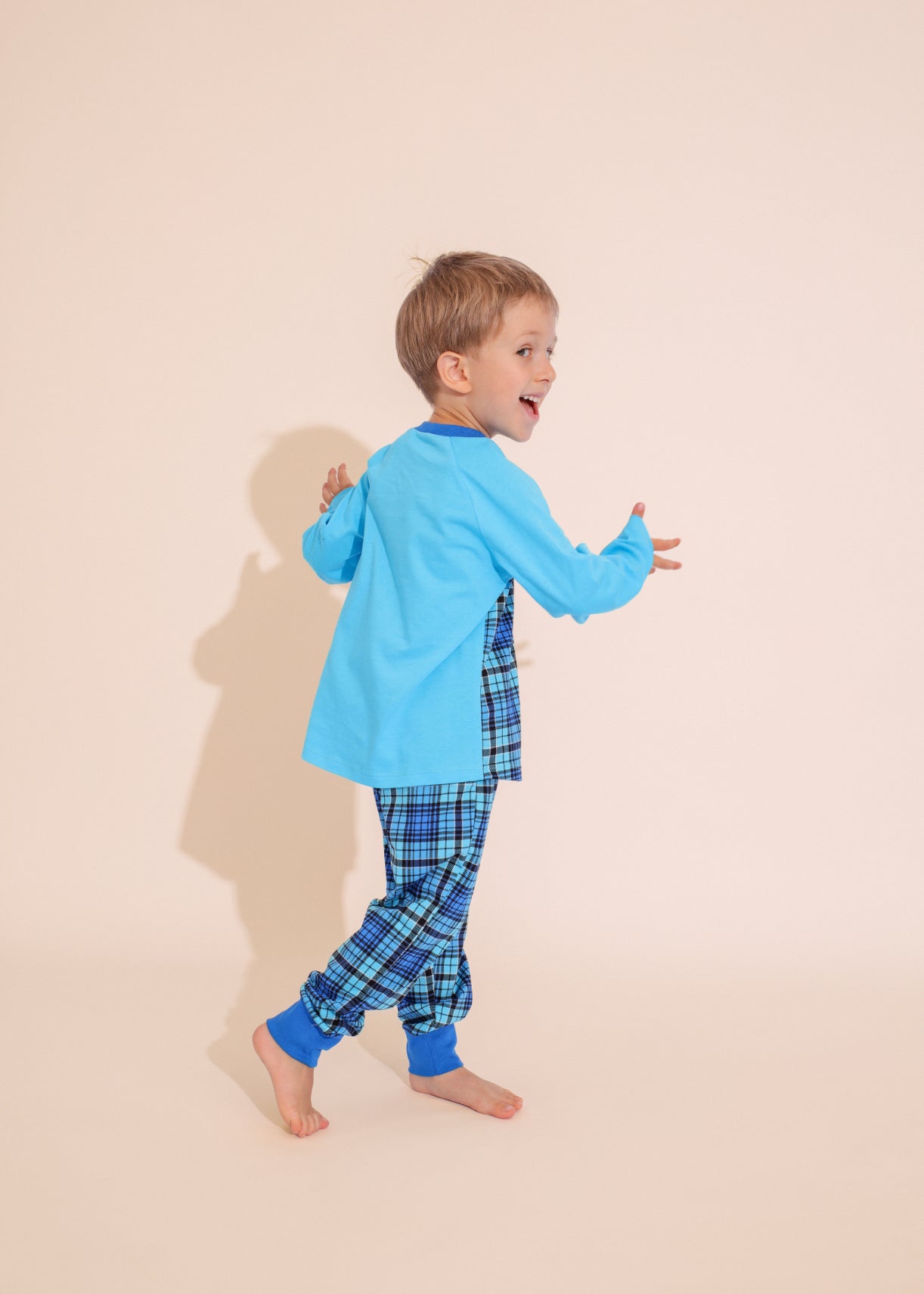 Pijama lungă Băieți Tartan Bumbac TWIN