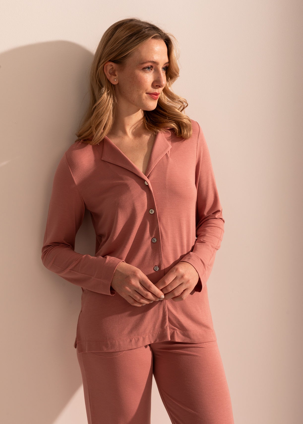 Pijama Rever Damă Modal Aria Roz