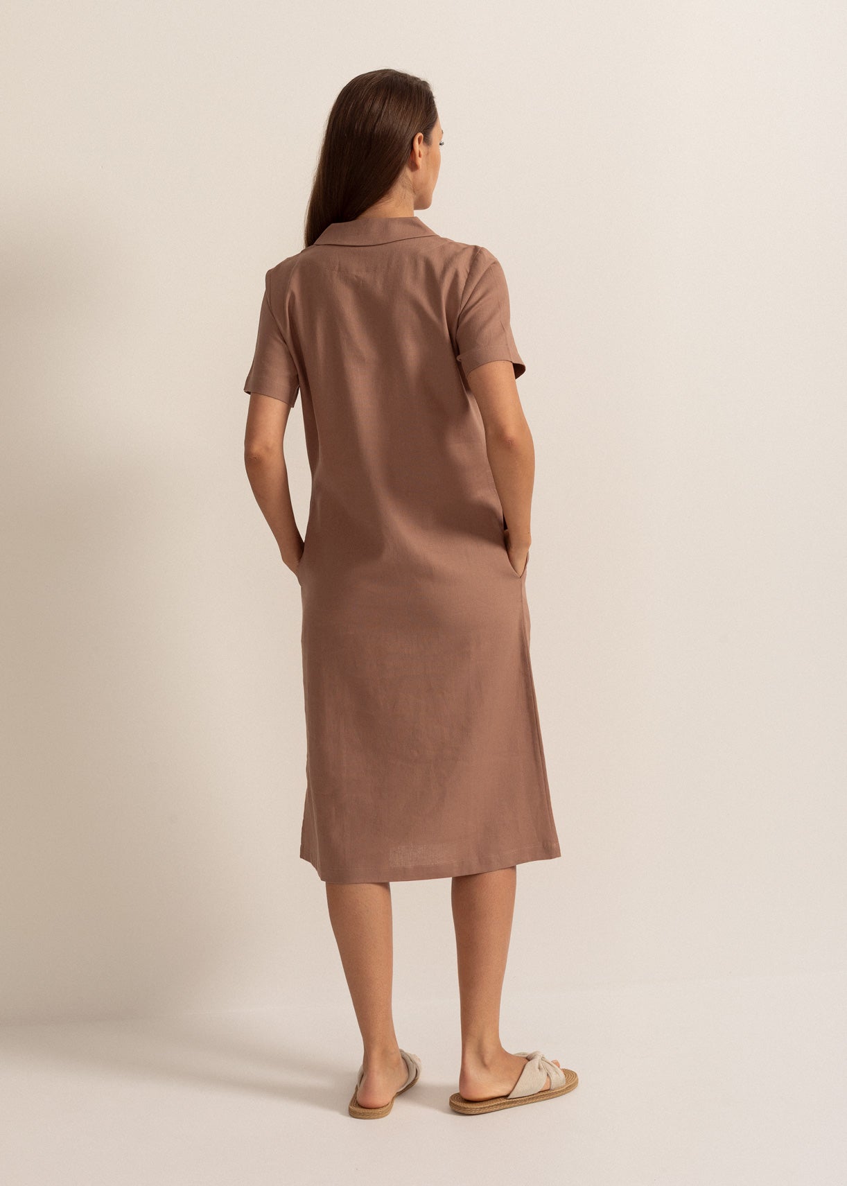 Rochie damă Cool Flax maro| Sofiaman
