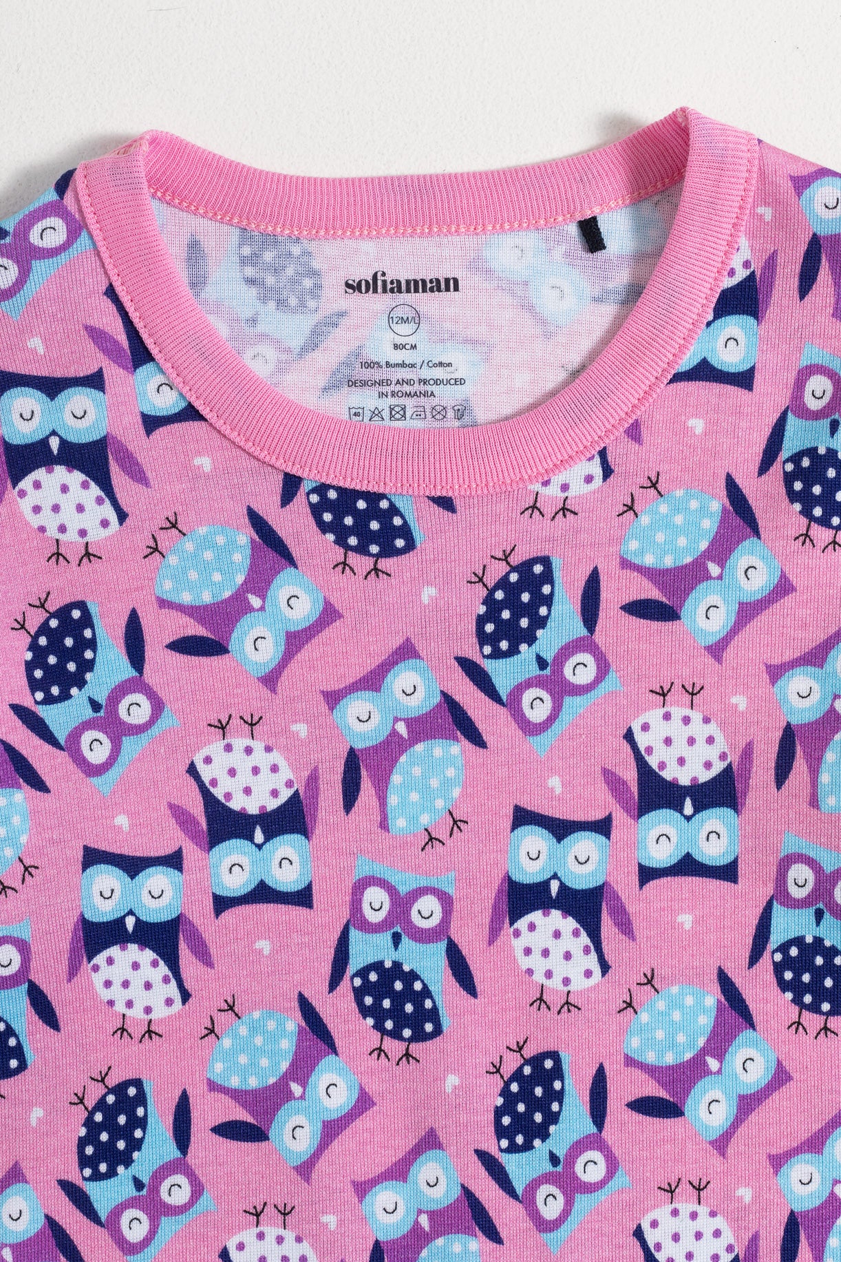 Salopetă Baby PINK OWL Bumbac