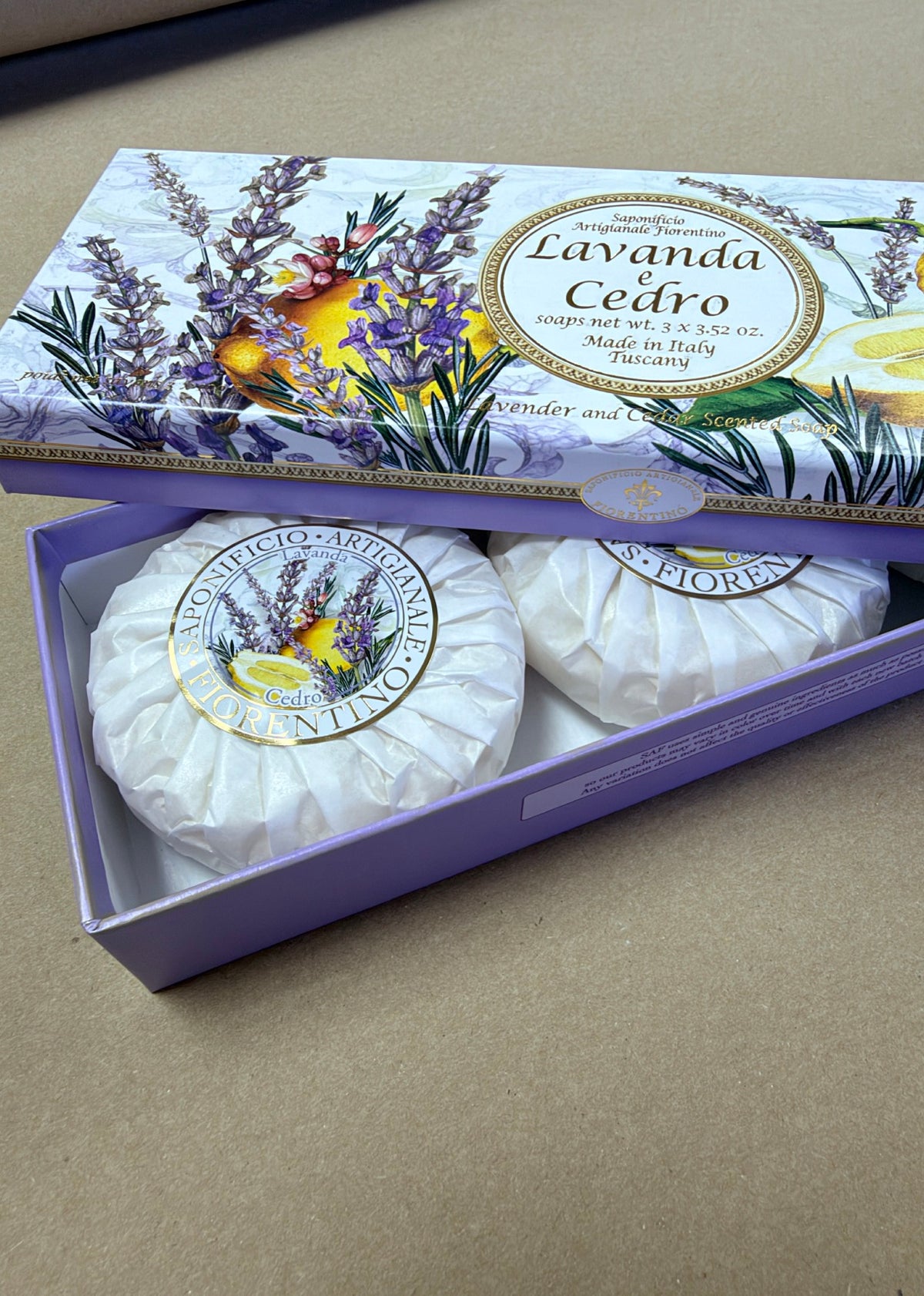 Săpun Natural Fiorentino Lavandă și Cedru Handmade