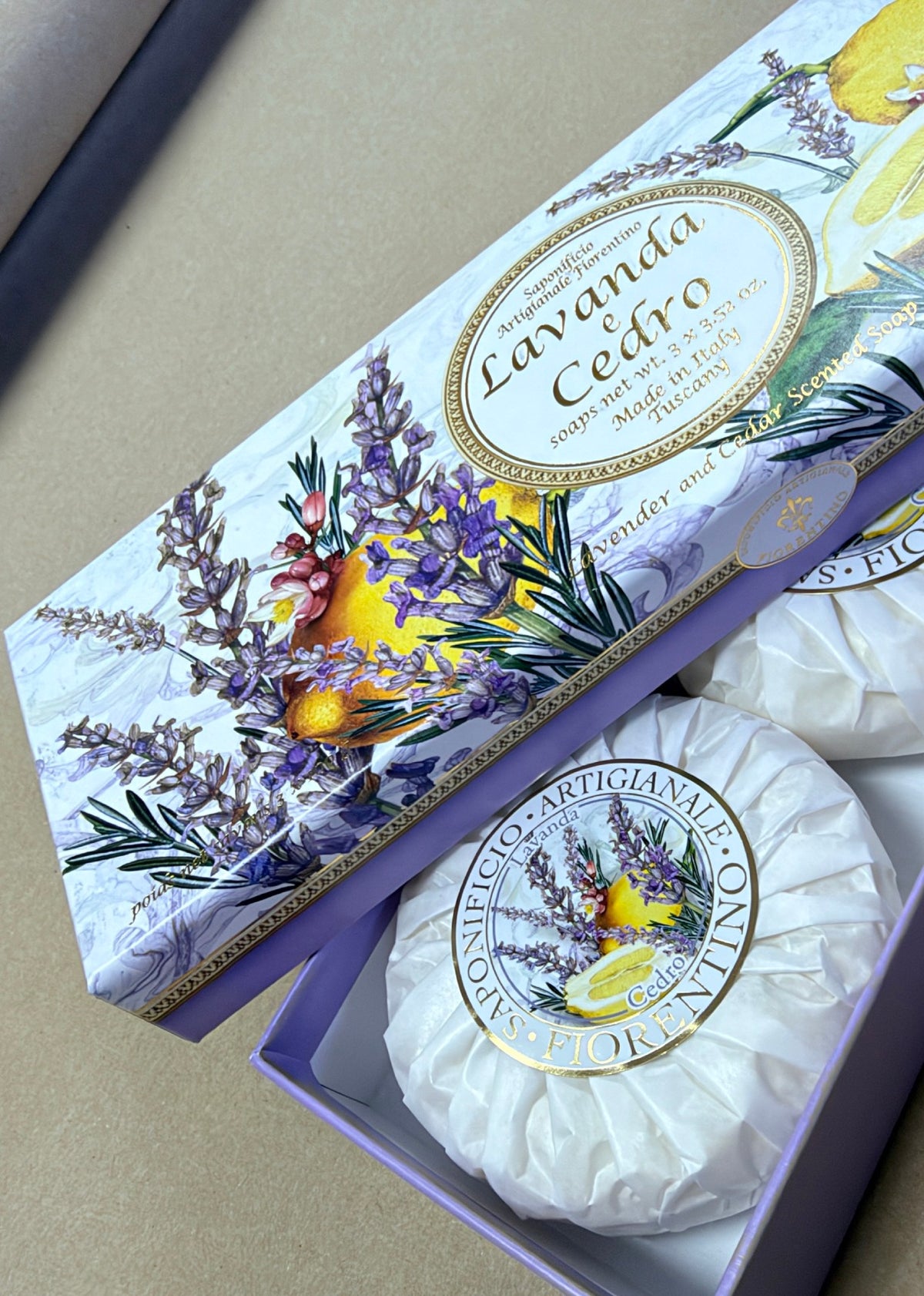 Săpun Natural Fiorentino Lavandă și Cedru Handmade