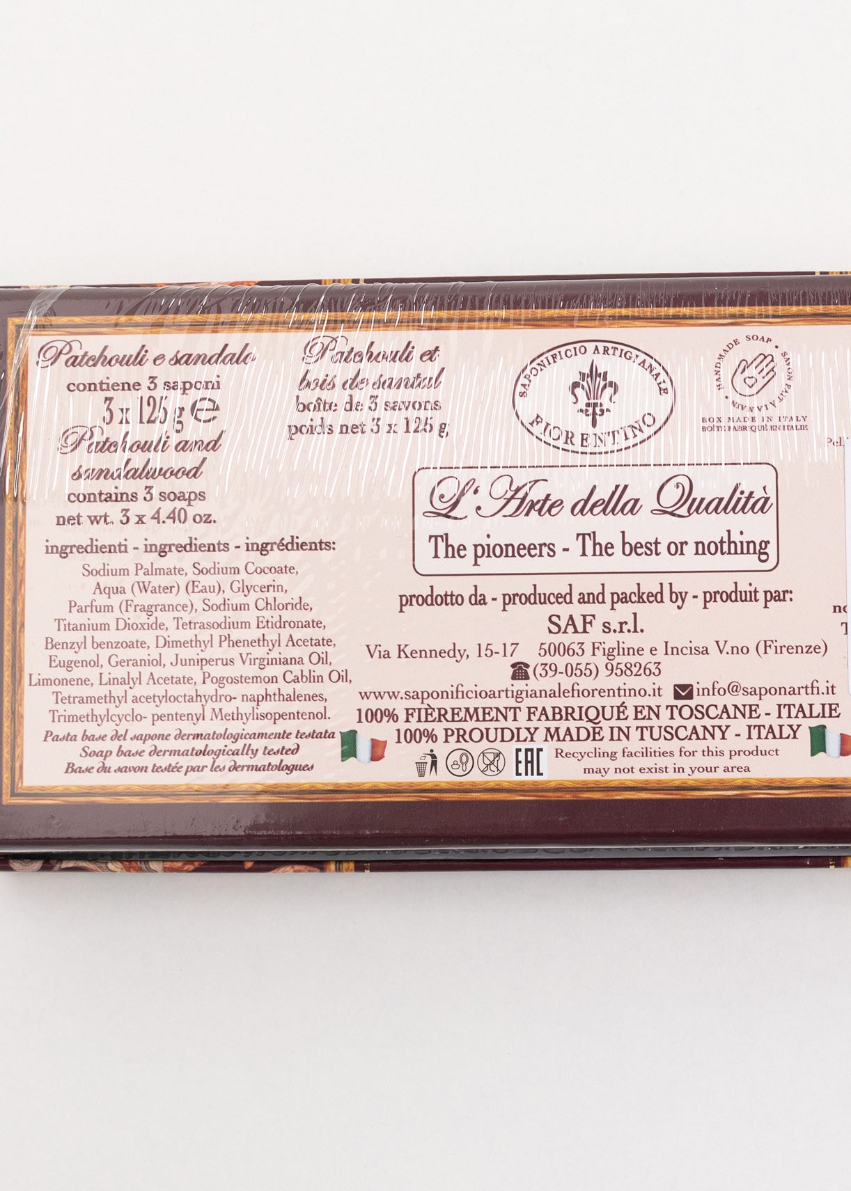 Săpun Natural Fiorentino Santal și Patchouli Handmade