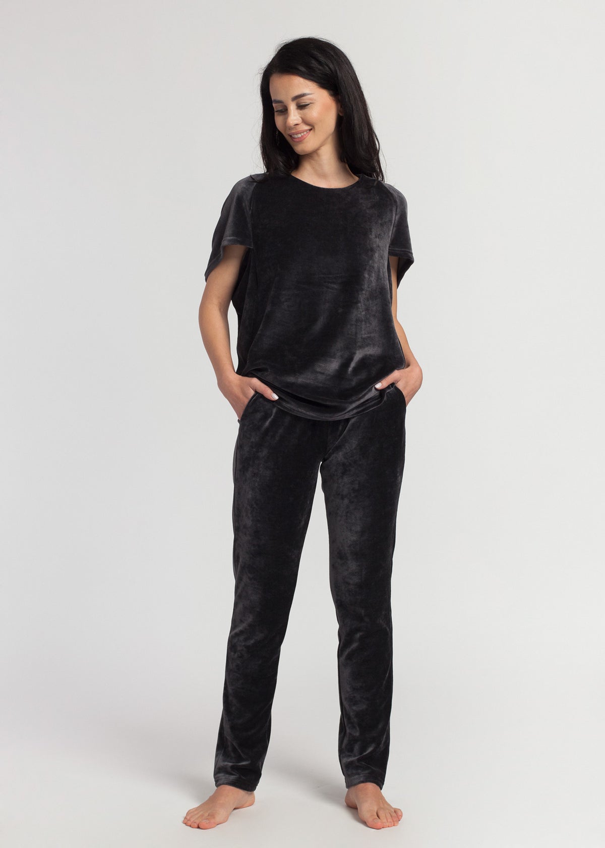 Hanorac Damă Velvet Negru