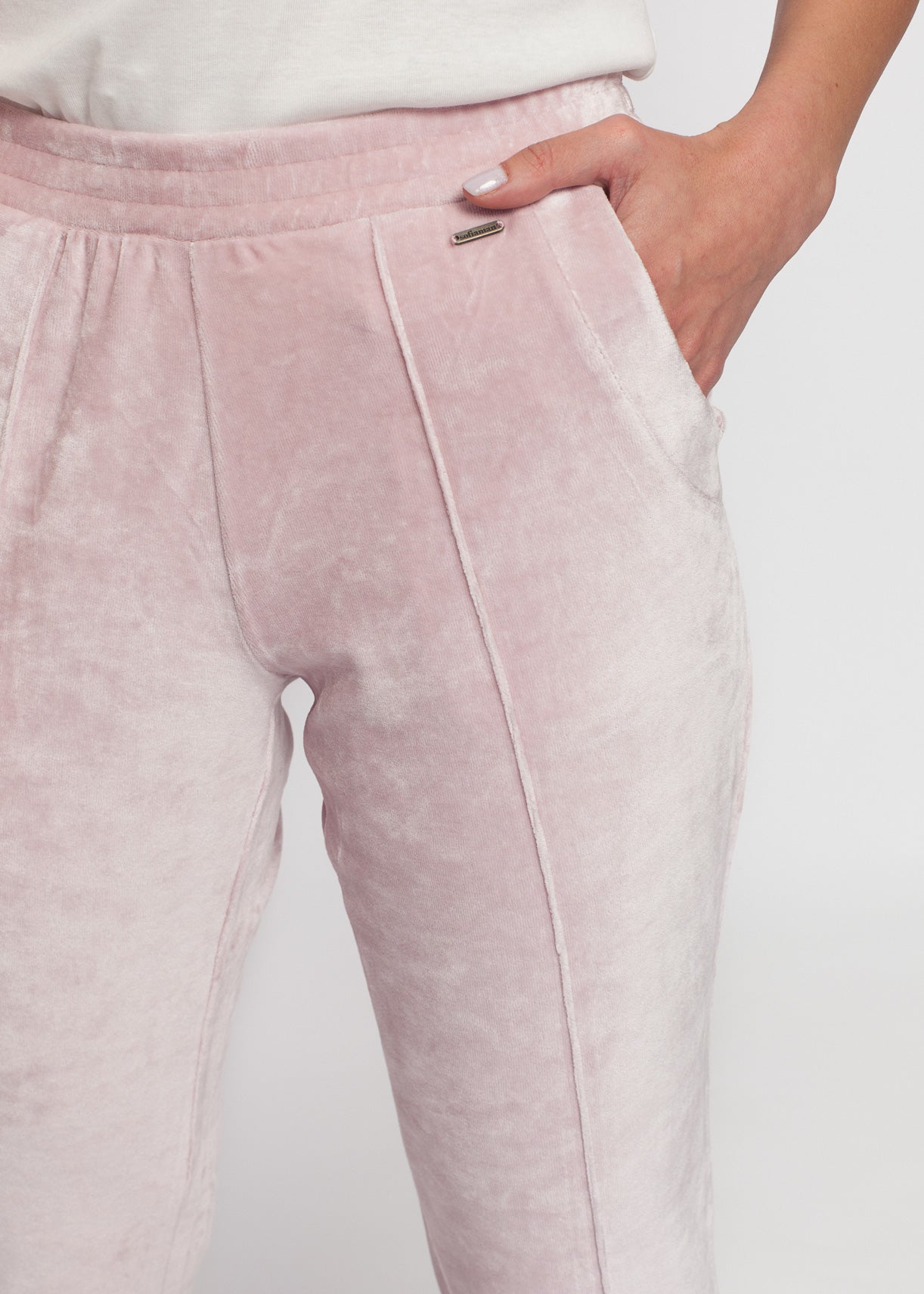 Pantaloni Damă Velvet Roz